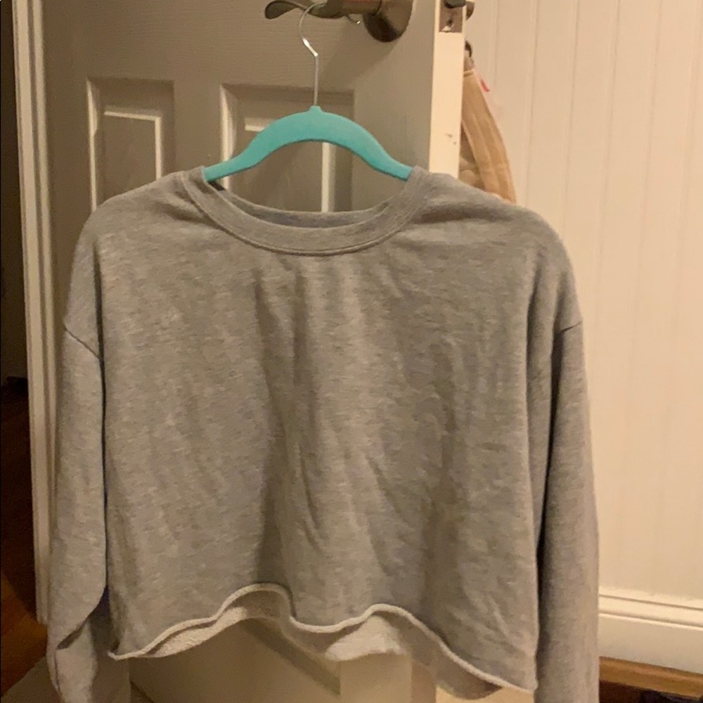 WORN ONCE grey crop sweatshirt